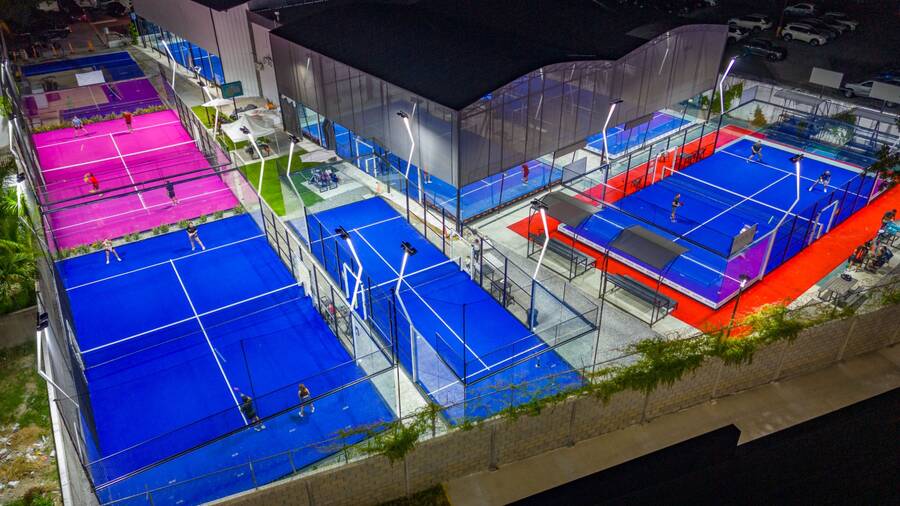 medidas cancha de padel distribucion club - cuantas canchas de padel caben en un terreno multicanchas colores CanchasdePadel.mx Mexico